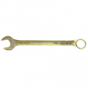 Ключ комбинированный 30 мм, желтый цинк// СИБРТЕХ 14988