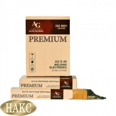 Электроды сварочные AG E-46 PREMIUM d=4,0*350 5 кг