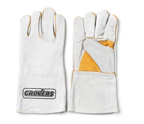 Краги спилковые Grovers H-796, белые
