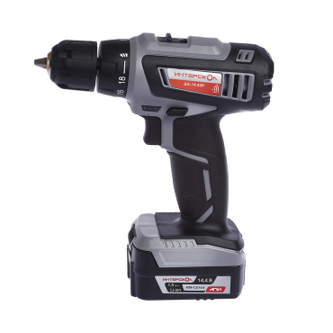 Дрель акк. ИНТЕРСКОЛ ДА-14,4ЭР 14.4V ( Li-ion 14,4V,2 акб.,1,5Ач,32/17 Нм). Фото 1